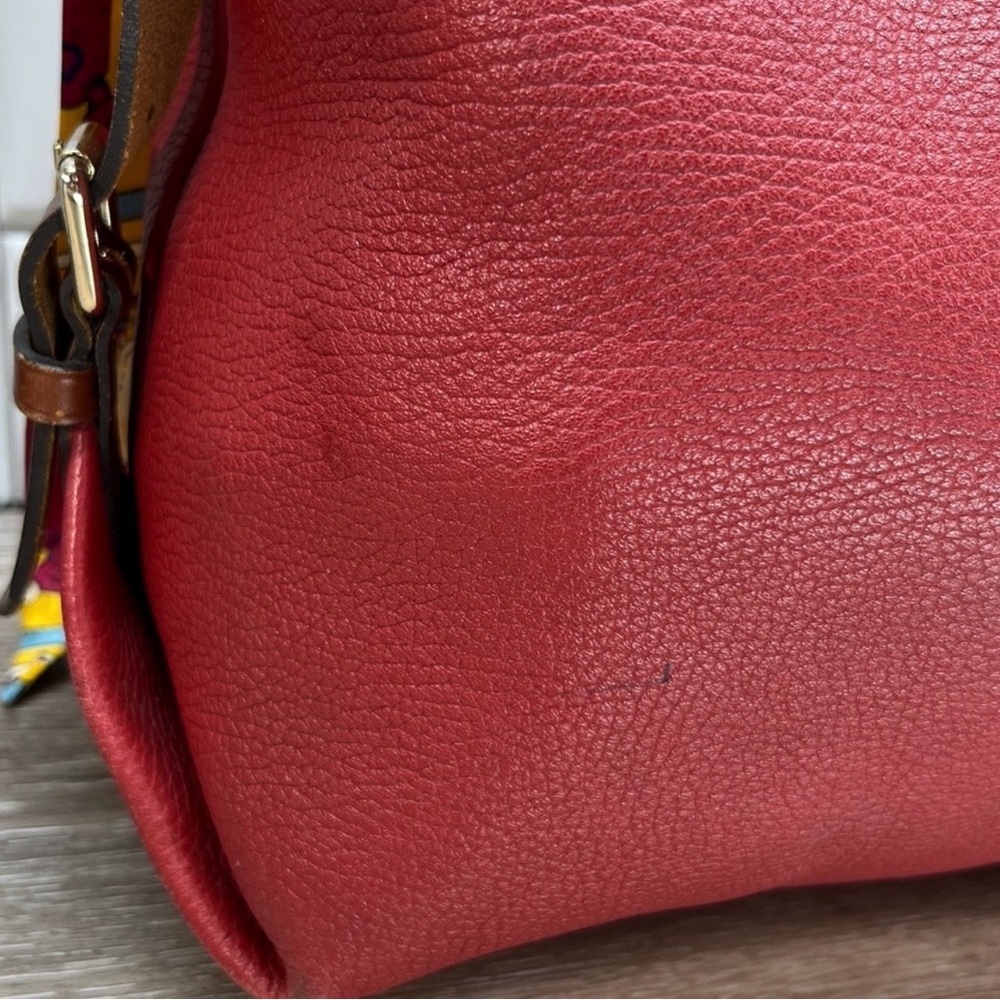 Dooney & Bourke Red Pebbled Leather Shoulder Bag! Preowned! - Picture 9 of 15